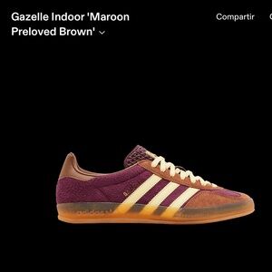 Adidas Gazelle Indoor Maroon and Brown Sneakers